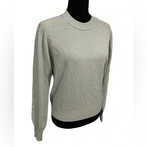 NWT Everlane Cashmere Wool Blend Crew Neck Sweater in Sea-foam green M - Picture 5 of 10